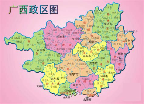 中国地图广西
